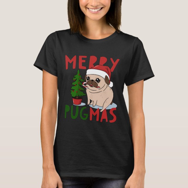 Camiseta Feliz Pugmas Enxuca Natal Clássica T-Shirt 5 (Frente)