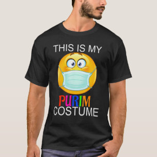 Camiseta Feliz Purim Costume Engraçado Máscara Judaica
