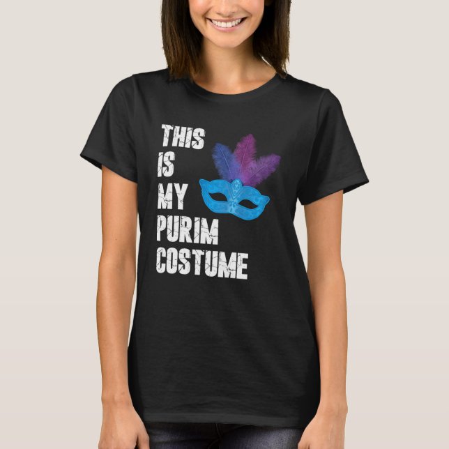 Camiseta Feliz Purim Este é o meu Judeu de Costume de Purim (Frente)