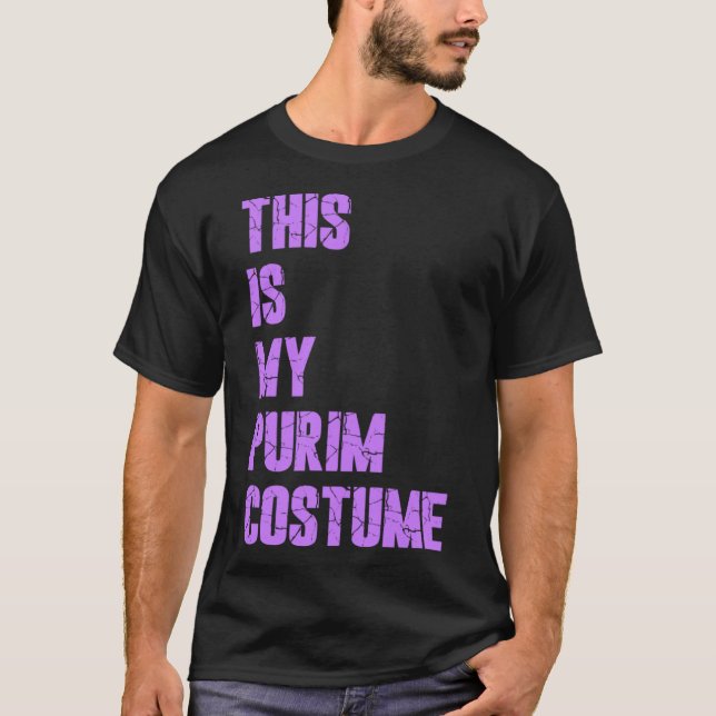 Camiseta Feliz Purim Hamantash Este É Meu Costume De Purim (Frente)