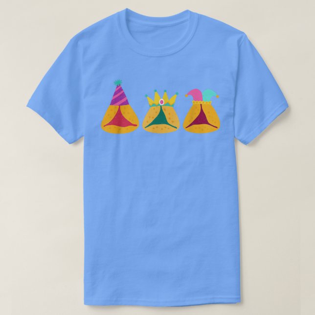 Camiseta Feliz Purim Idea Cute Hamantaschen Judeu (Frente do Design)