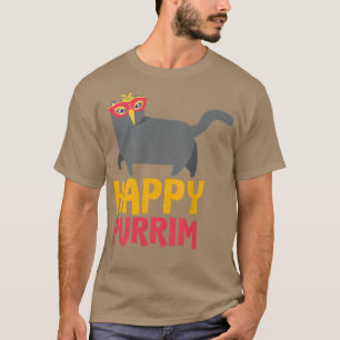 Camiseta Feliz Purim Idea Engraçado Gato Hebraico Judeu H