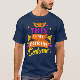 Camiseta Feliz Purim Idea Máscara Bonita Hebraico Judeu H
