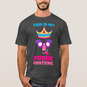 Camiseta Feliz Purim Idea Máscara Bonita Hebraico Judeu H