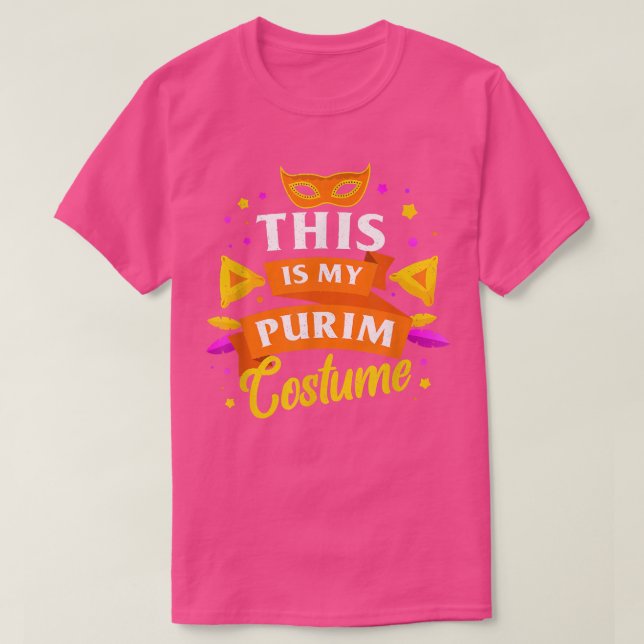Camiseta Feliz Purim Idea Máscara Bonita Hebraico Judeu H (Frente do Design)