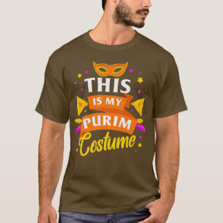 Camiseta Feliz Purim Idea Máscara Bonita Hebraico Judeu H