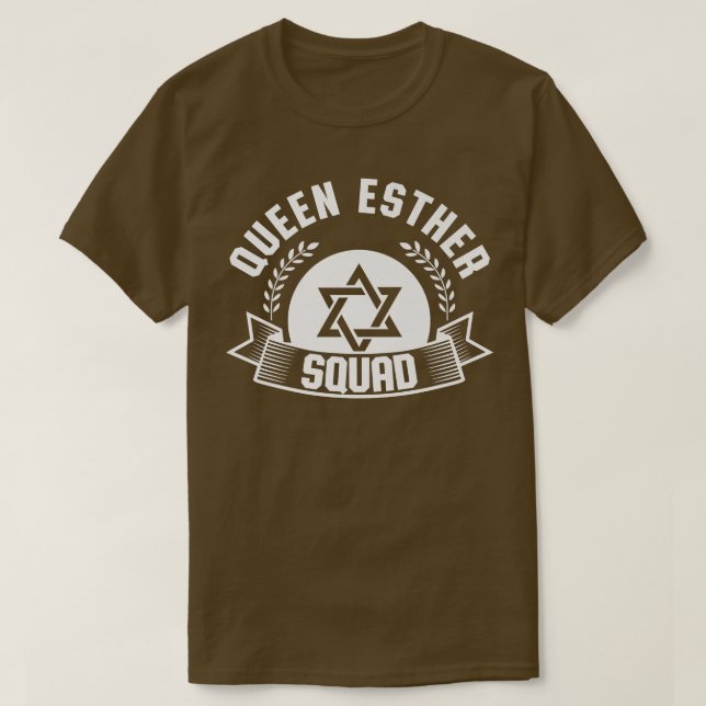 Camiseta Feliz Purim Idea Rainha Esther Esquadrão Judeu (Frente do Design)