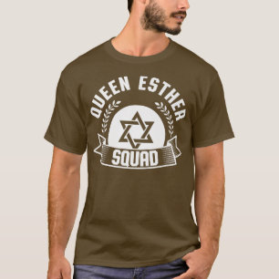 Camiseta Feliz Purim Idea Rainha Esther Esquadrão Judeu