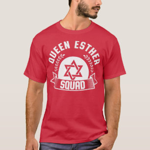 Camiseta Feliz Purim Idea Rainha Esther Esquadrão Judeu