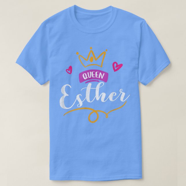 Camiseta Feliz Purim Idea Rainha Esther Hebrew Jewis (Frente do Design)