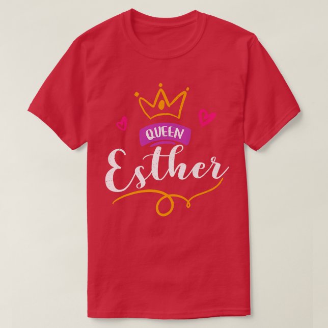Camiseta Feliz Purim Idea Rainha Esther Hebrew Jewis (Frente do Design)
