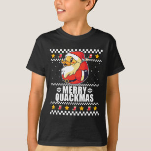 Camiseta Feliz Quackmas Natal Pato Papai Noel Meme
