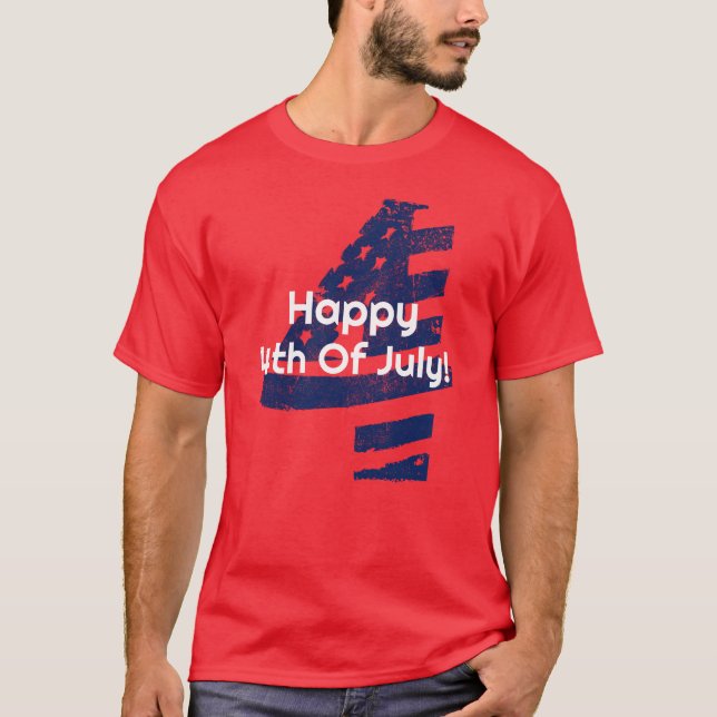 Camiseta Feliz Quarto De Julho (Frente)