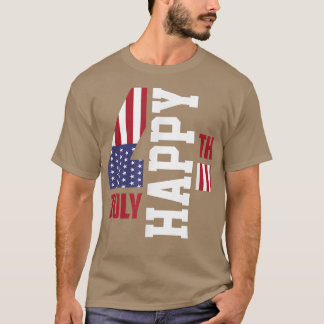 Camiseta Feliz Quarto De Julho Dos Estados Unidos Da Améric