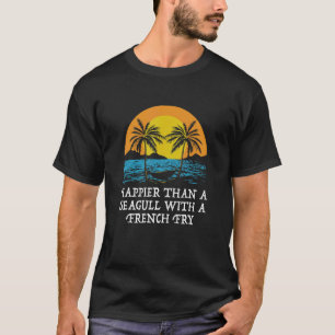 Camiseta Feliz que um Verão de Humor no Oceano de Praia de