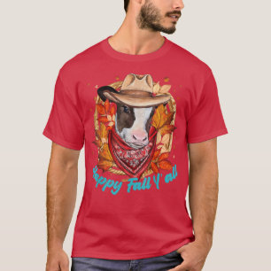 Camiseta Feliz Queda de todas as novilhas Fazendas Obrigado