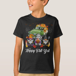 Camiseta Feliz Queda! Equipe do Caminhão Gnompkin outono ou