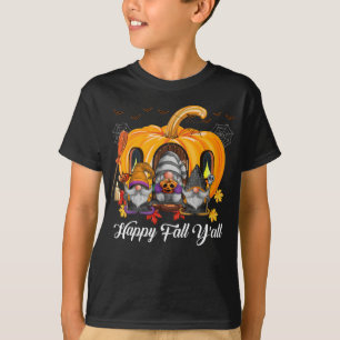 Camiseta Feliz Queda Equipe Gnomo Pumpkin Autumn Gnomos