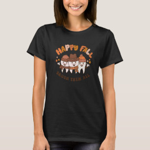 Camiseta Feliz Queda Escove-Os Todos Dentistas Dentes Graça