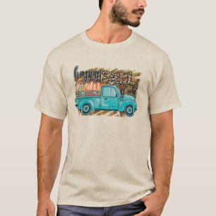 Camiseta Feliz Queda... Fazenda de Abóbora Xadrez de Caminh