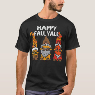 Camiseta Feliz Queda Os Gnomos Pumpkin Queda Obrigados de o