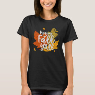 Camiseta Feliz Queda Por Todas As Folhas De outono Hallowee