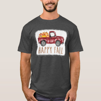 Camiseta Feliz Queda Pumpkin Amor Caminhão outono outono Gr