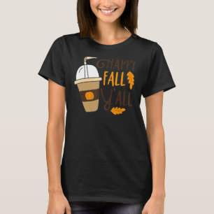 Camiseta Feliz Queda... Pumpkin Spice Café Obrigado de outo
