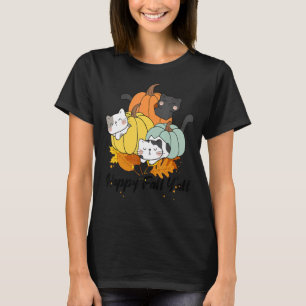 Camiseta Feliz Queda Todos Vocês Gatinhos Bonitos Outono Gr