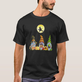 Camiseta Feliz Queda Todos Vocês Gnomos do Dia das Bruxas É