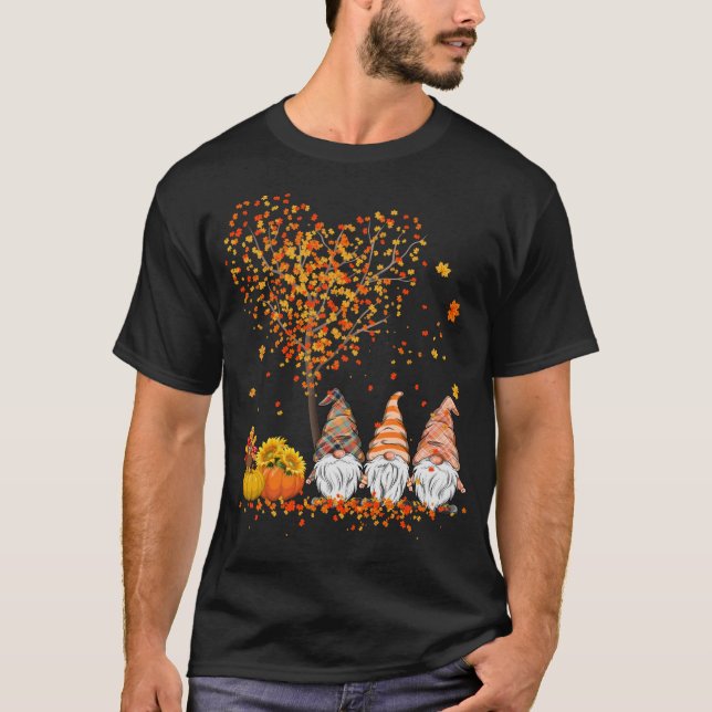 Camiseta Feliz Queda Vocês Todos Gnomos Pumpkin Engraçado C (Frente)