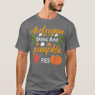 Camiseta Feliz Queda Yall Céus de outono e tortas de abóbor