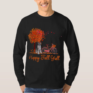 Camiseta Feliz Queda Yall Engraçado Cachorro Schnauzer Cic