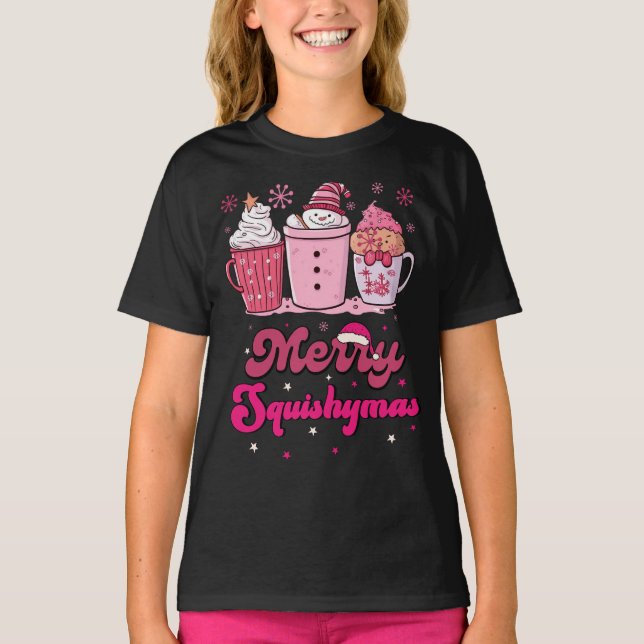 Camiseta Feliz Quintasquinhos Rosa (Frente)