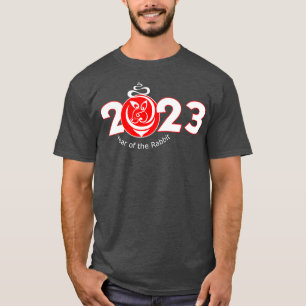 Camiseta Feliz Rabbit lunar Ano Novo 2023
