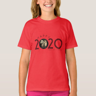 Camiseta Feliz Rato Chinês Ano Novo 2020 Crianças T-shirt