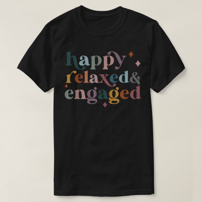 Camiseta Feliz Relade Envolvido Engraçado De Volta À Escola (Frente do Design)