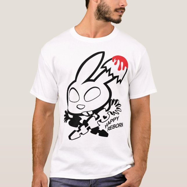 Camiseta Feliz renascer Cony Strawberry Jam na casca do ovo (Frente)