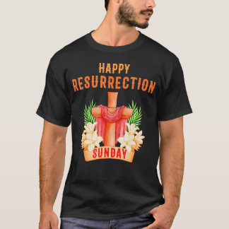 Camiseta Feliz ressurreição Domingo Páscoa Jesus Christian