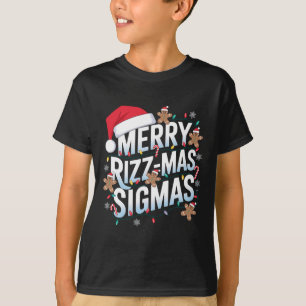 Camiseta Feliz Rizz Mas Sigmas Engraçado Papais noeis de Na