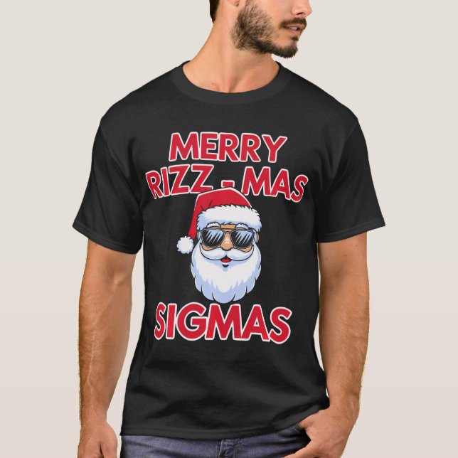 Camiseta Feliz Rizz Mas Sigmas - Escola Média Gen Alpha (Frente)