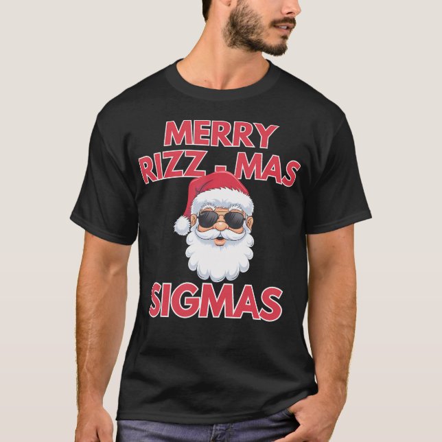Camiseta Feliz Rizz Mas Sigmas - Gen Alpha Médio School Chr (Frente)