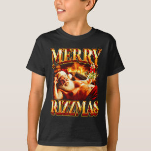Camiseta Feliz Rizzmas Crianças Adolescentes Escola Engraça