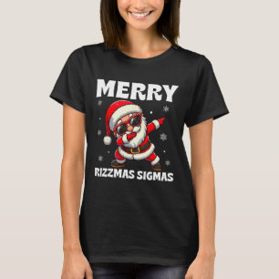 Camiseta Feliz Rizzmas Sigmas Skibidi Rizzmas Natal Riz