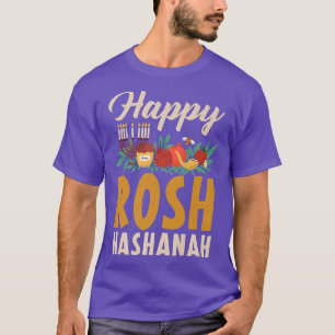 Camiseta Feliz Rosh Hashanah Shhangay Judeus Feriam Novo Ju