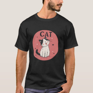 Camiseta Feliz Rosto de Gato para Animais de Companhia e Ve