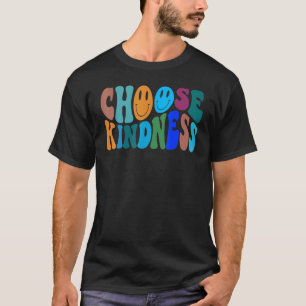 Camiseta Feliz Rosto Escolha Bondade Para Mulheres Homens P