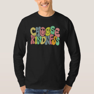 Camiseta Feliz Rosto Escolhe Bondade Homens Mulheres Positi
