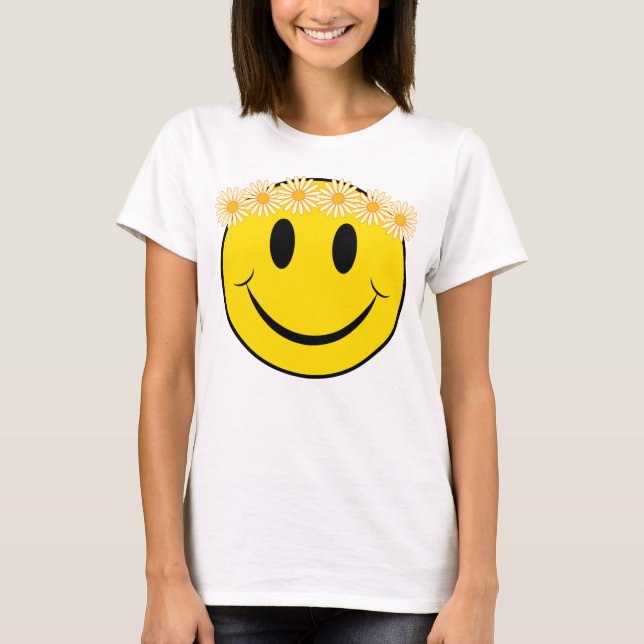 Camiseta Feliz Rosto Hippie (Frente)