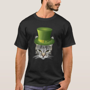 Camiseta Feliz Rua Carrapato Rua Dia de Patrick Gato Engraç